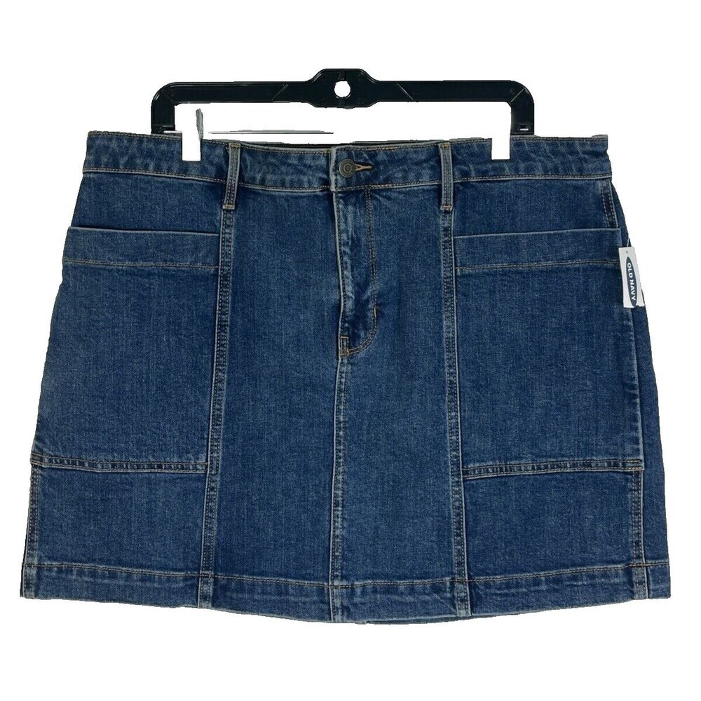Old Navy Women's Denim Skirt Jean Skirt Blue Size 16 NWT